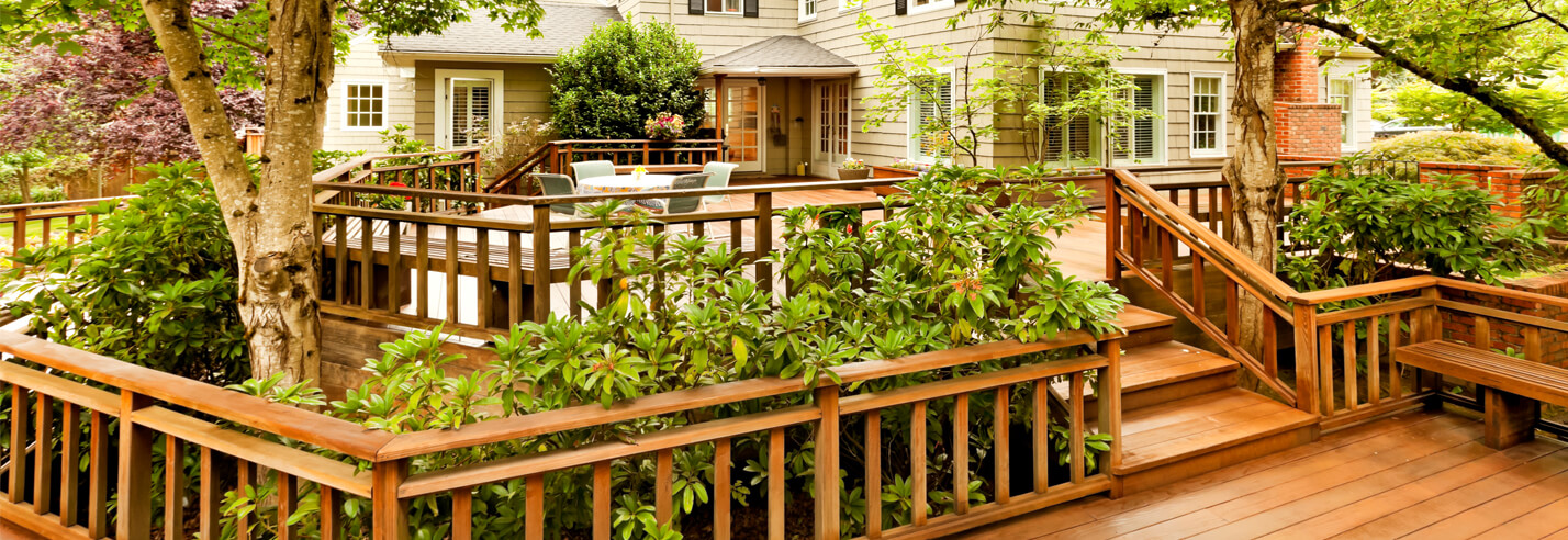 composite and wood Deck Construction